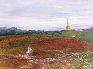 skipping through the poppies